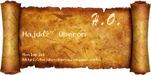 Hajdú Oberon névjegykártya